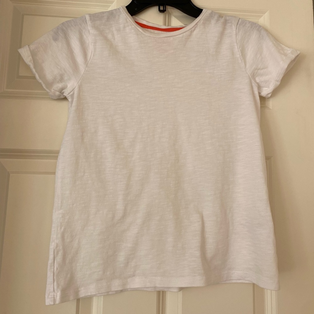 Mini Boden Size 11-12Y White Short Sleeve Shirt